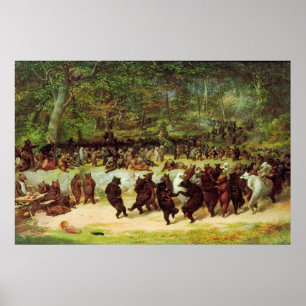 Poster The Bear Dance by William Holbrook Beard