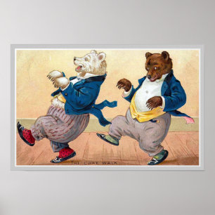 Poster "The Bears' Cakewalk" Vintage