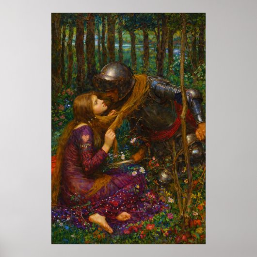 Poster The Beautiful Lady Without Pity by Waterhouse (Devant)