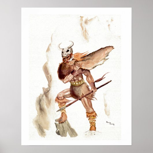 Poster "The Berserker" - Aquarelle de Tracy Lesch (Devant)