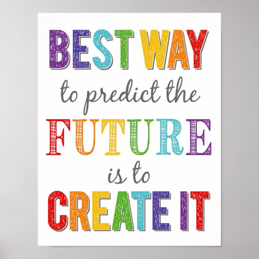 Poster The Best Way To Predict The Future Growth Mindset (Devant)