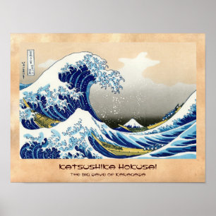 Poster The big wave of Kanagawa Katsushika Hokusai