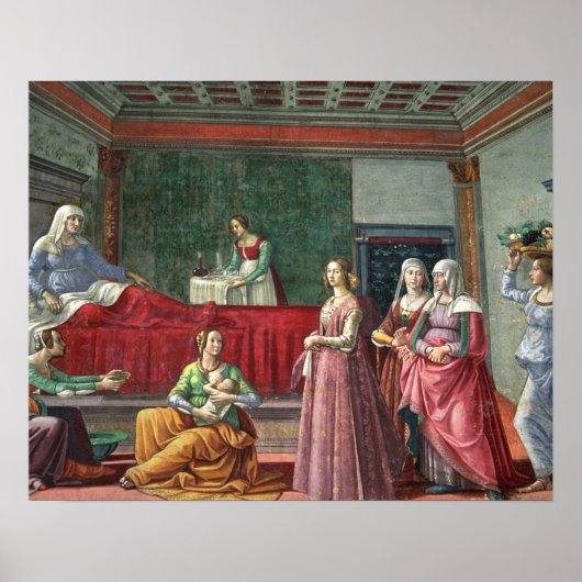 Poster The Birth of St. John the Baptist (fresco) (Devant)