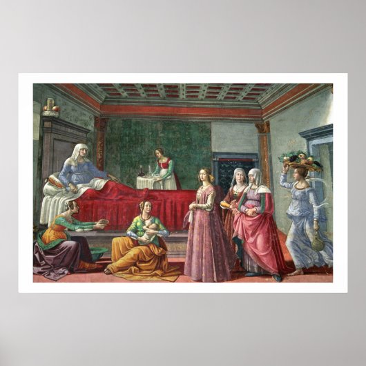 Poster The Birth of St. John the Baptist (fresco) (Devant)