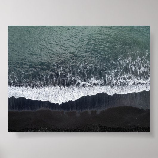 Poster The black beach in Iceland (Devant)