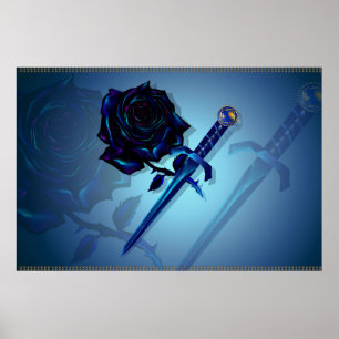 Poster The Black Rose and Dagger Print