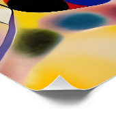 Poster The Blue 10 Abstract Meets Red 6 (Coin)