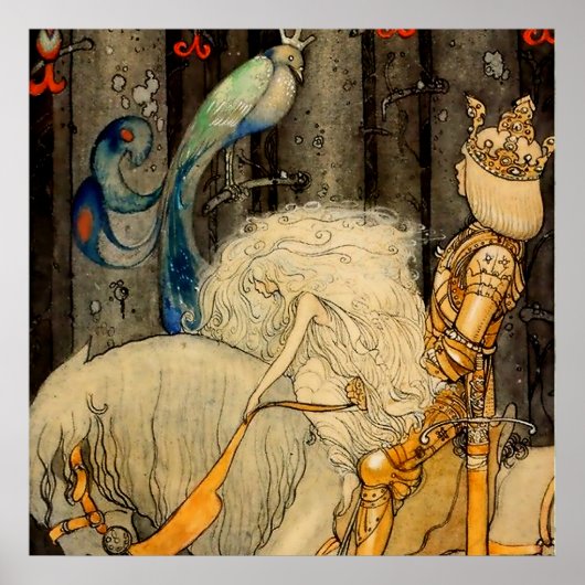 Poster "The Bluebird" de John Bauer (Devant)