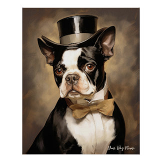 Poster The Boston Terrier Dog 001 - Odessa Leyendecker