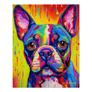 Poster The Boston Terrier Dog 001 - Zetton Ziana