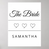 Poster The Bride Personalized Wedding Design (Devant)