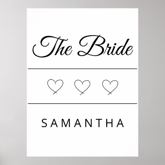 Poster The Bride Personalized Wedding Design (Devant)