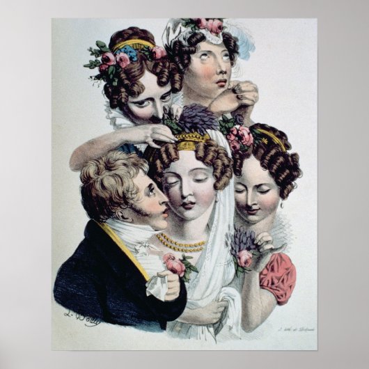 Poster The Bride, vers 1820 (litho) (Devant)