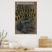 Poster The Brothers Karamazov   Dostoevsky vintage book c (Cuisine)