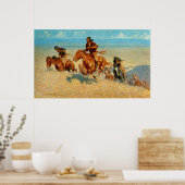 Poster The Buffalo Runners de Frederic Remington (1909) (Cuisine)