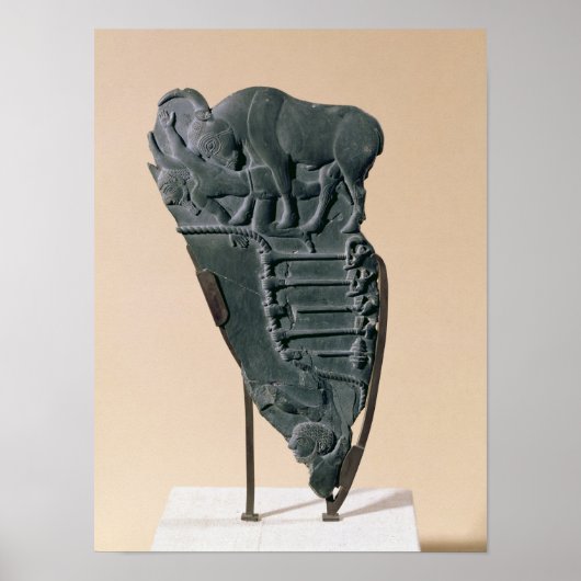 Poster The Bull Palette, de Abydos, c.3500-3100 av. J.-C. (Devant)