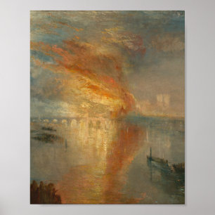 Poster The Burning of the Houses of Parliament - Turner