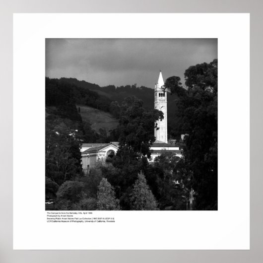 Poster The Campanile from the Berkeley Hills, 1965 (Devant)