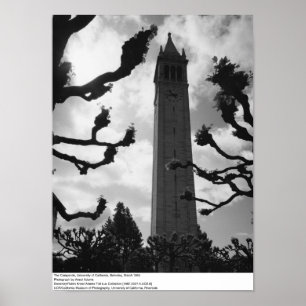 Poster The Campanile, UC Berkeley, 1965