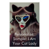 Poster The Cat Lady (Customizable) (Devant)