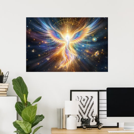 Poster The Celestial Phoenix: Guardian of Ancient Wisdom (Bureau à domicile)