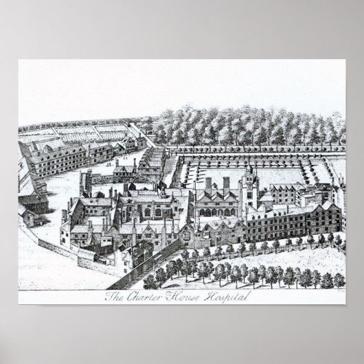 Poster The Charterhouse Hospital, c.1720 (Devant)