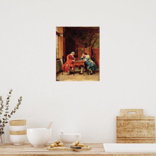 Poster The Chess Players, 1856 (Cuisine)
