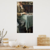 Poster The Chess Players, 1887 (Cuisine)