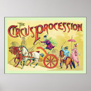 Poster The Circus Procession ~ Vintage Circus