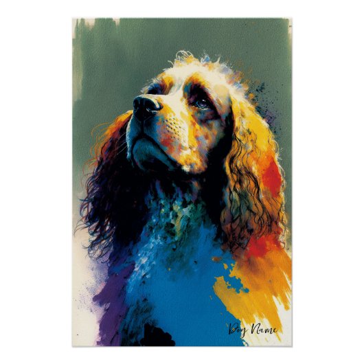 Poster The Cocker Spaniel Dog - Composition 007 (Devant)