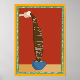 Poster The Coffe Drinker - Illustration