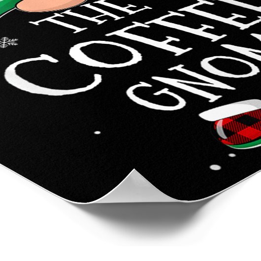 Poster The Coffee Gnome Xmas Family Matching Plaid Christ (Coin)