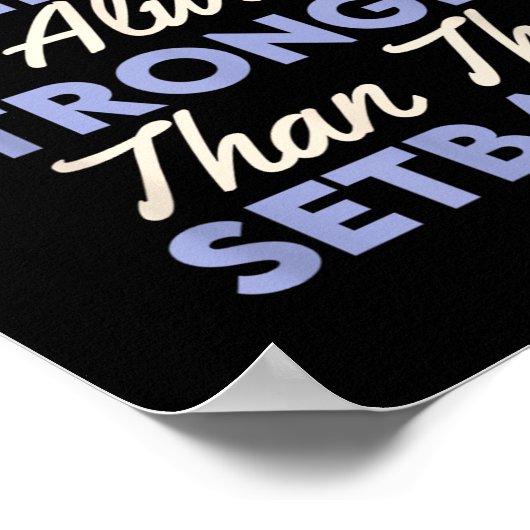 Poster The Comeback Is Always Stronger Than The Setback  (Coin)