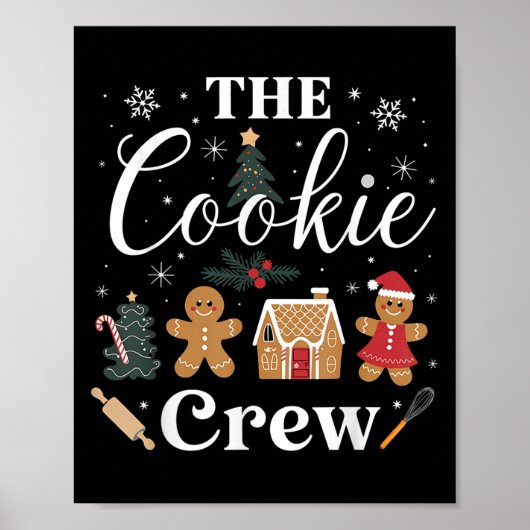 Poster The Cookie Crew Christmas Baking Cookie Lover Kids (Devant)