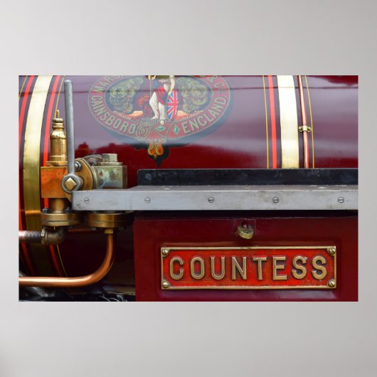 Poster The Countess, vintage British Steam Engine (Devant)
