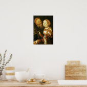 Poster The Courtesan and the Old Man, vers 1530 (Cuisine)