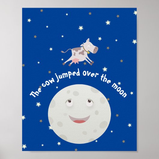 Poster The cow jumped over the moon (Devant)