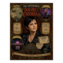 The Cranberries Dolores O'Riordan œuvre d'art mura