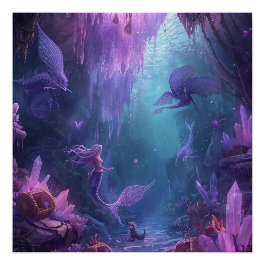 Poster The Crystal Cave of the Mermaid (Devant)