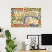 Poster The Daily Telegraph Map of the Royal Wedding (Bureau à domicile)