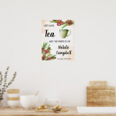 Poster Thé de bienvenue Mariage Design de Noël (Cuisine)