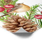 Poster Thé de bienvenue Mariage Shower Design de Noël (Coin)