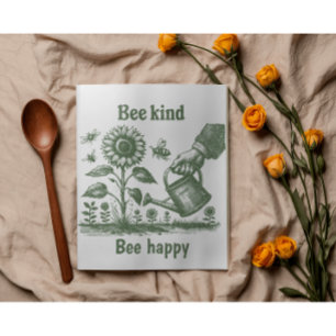 Poster Thé de jardinage au tournesol Vintage Bee Kind Bee