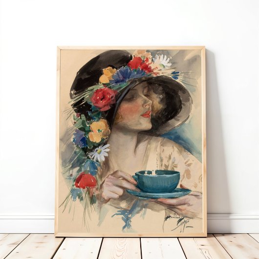 Poster Thé de l'après-midi, Harrison Fisher