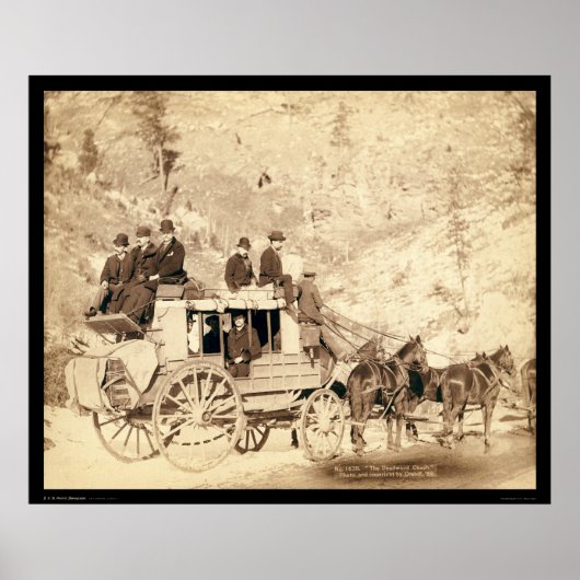 Poster The Deadwood Stagecoach Black Hills SD 1889 (Devant)