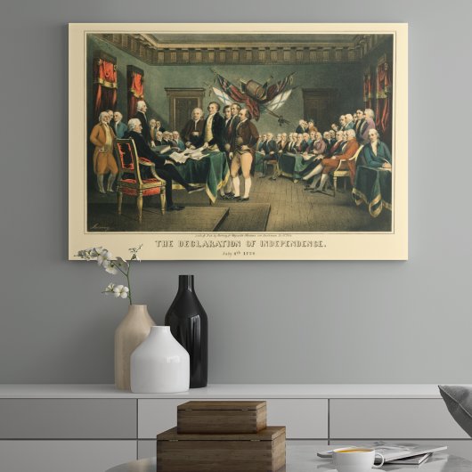 Poster The Declaration of Independence, 1850, Restored
