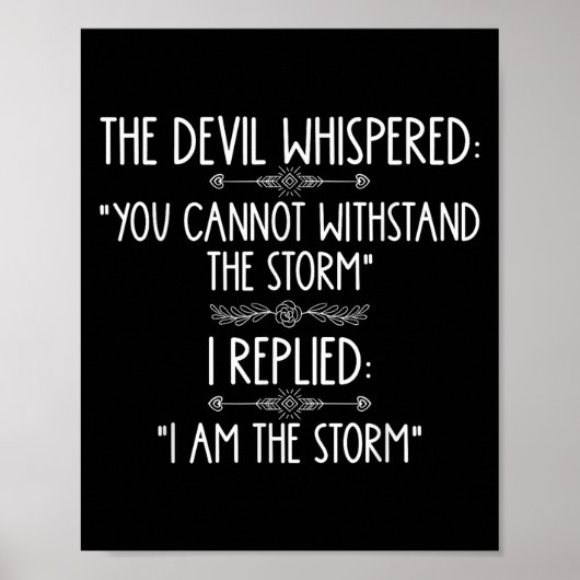 Poster The Devil Whispered You Cannot Withstand The Self- (Devant)