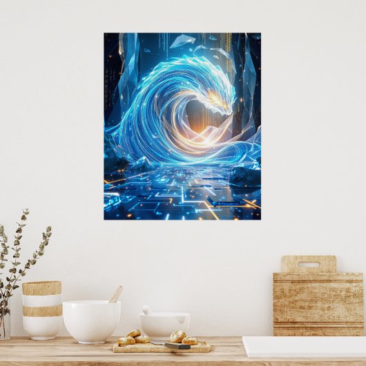 Poster The Digital Maelstrom: Gateway to Cyber Infinity (Cuisine)