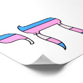 Poster Thé du drapeau de fierté trans (Coin)