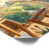 Poster The Easter Bunny attempting to paint  (Coin)